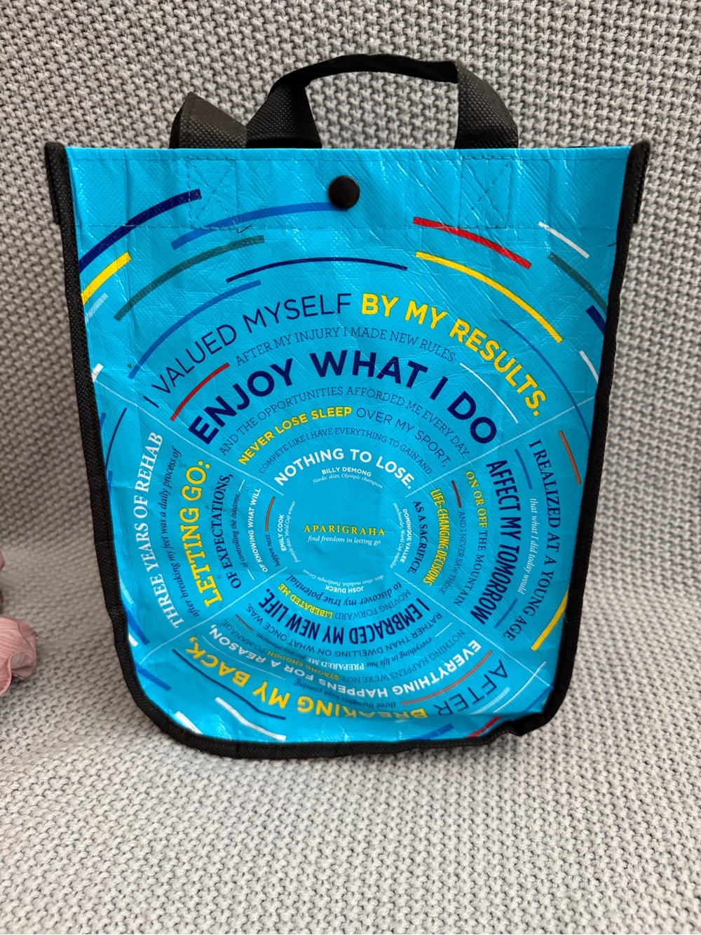 Lululemon Blue “Aparigraha” Small Reusable Shopping Bag